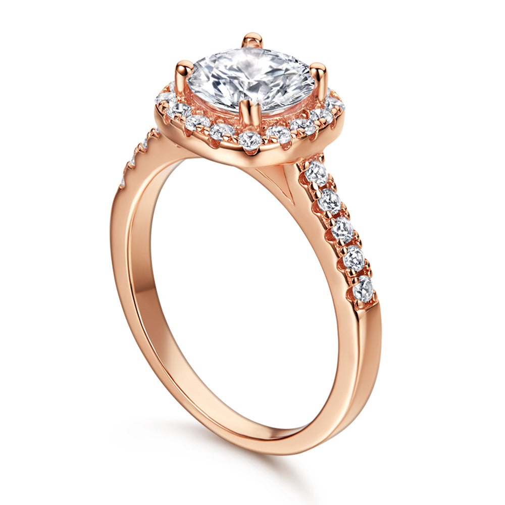 VogueFlo Everlasting Sparkle Simulated Diamond Engagement and Wedding Band