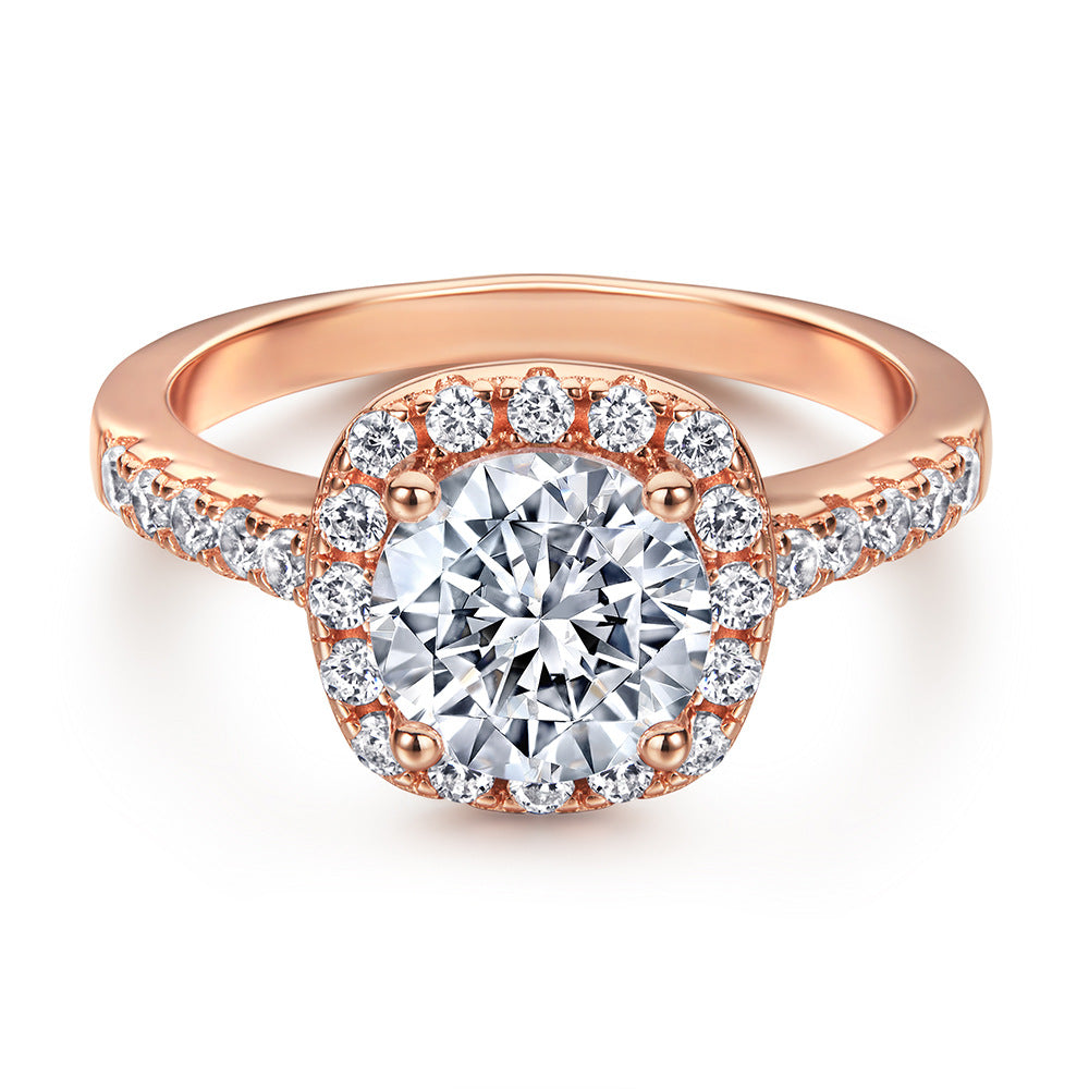 VogueFlo Everlasting Sparkle Simulated Diamond Engagement and Wedding Band